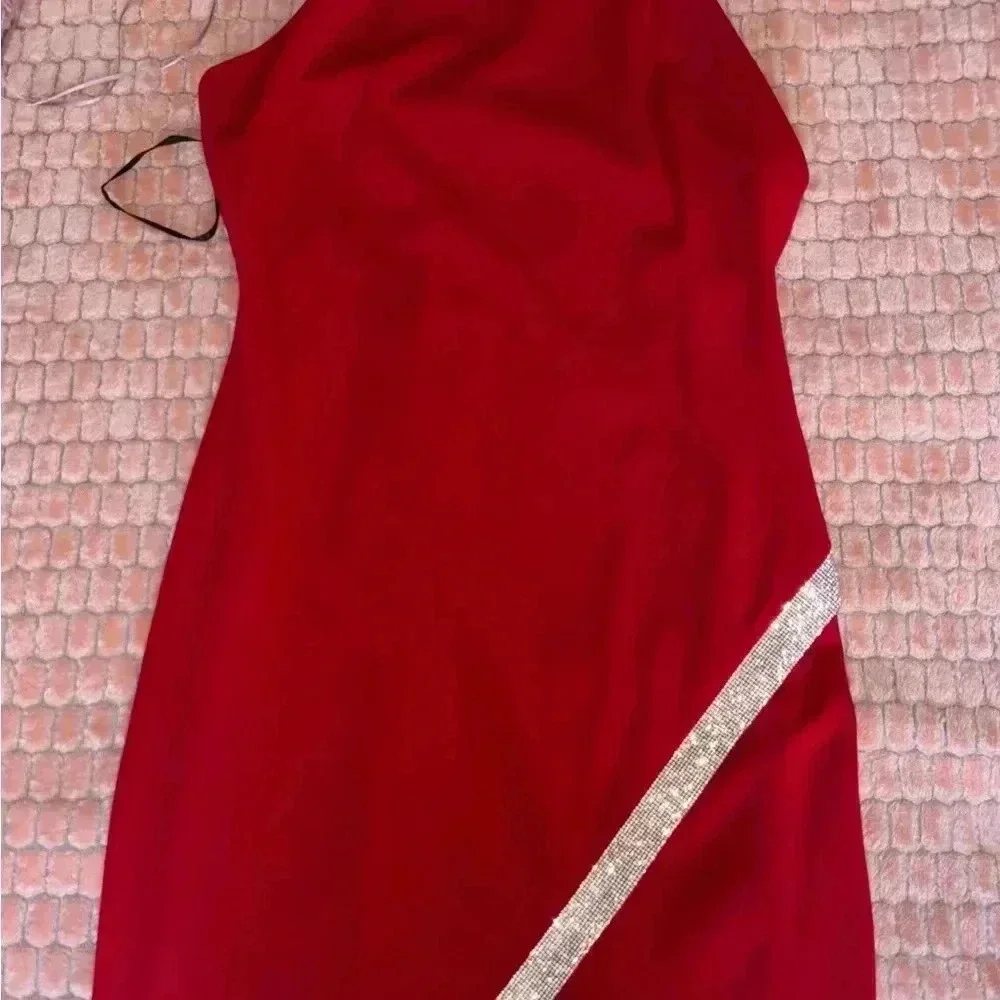Red Rhinestone BCX Bodycon Dress - Picture 6 of 16